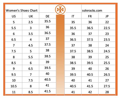 tory burch size chart